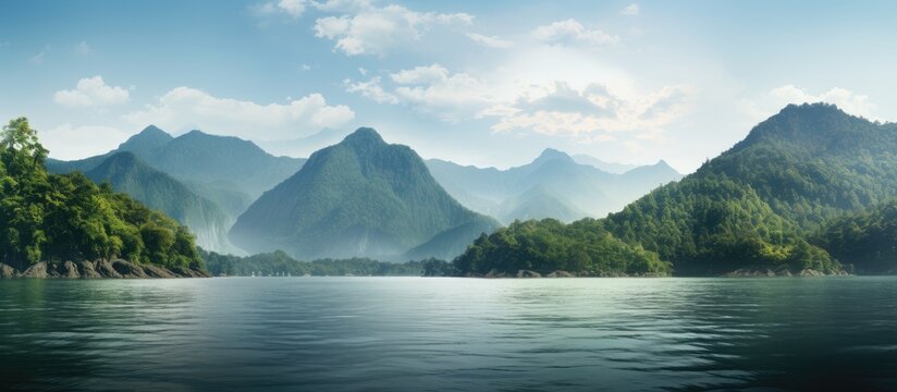 Water Landscape. Creative banner. Copyspace image