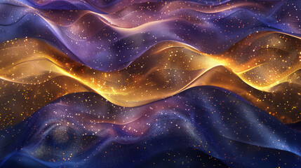 Obraz premium Abstract Digital Wave Background with Glowing Particles