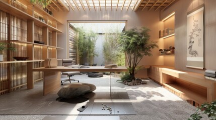 A small room with a desk and a chair