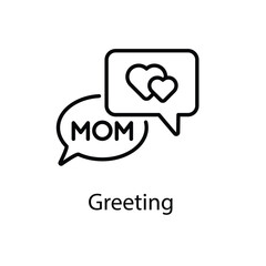Greeting vector icon 