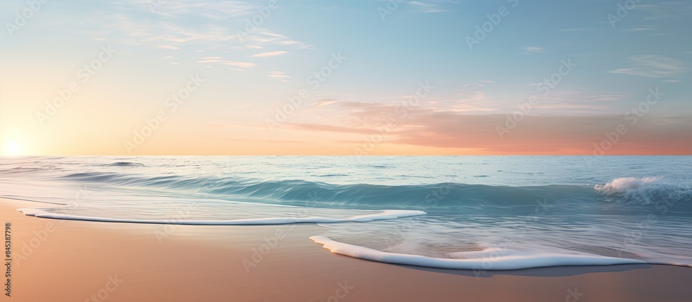 Poster light reflected from the sea and sand. creative banner. copyspace image
