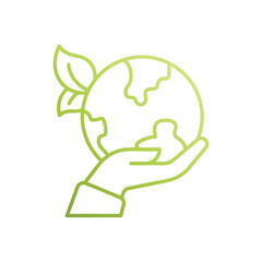 Save Earth vector icon