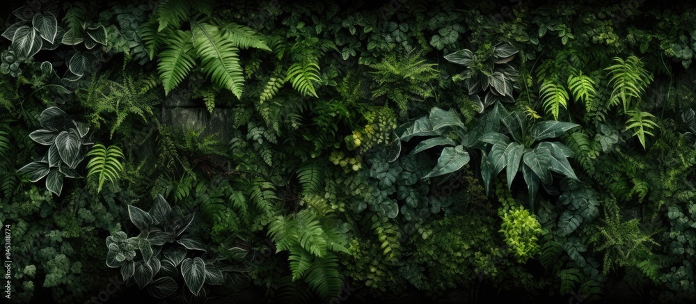 Poster texture of plants for design can be used as a background wallpaper. creative banner. copyspace image
