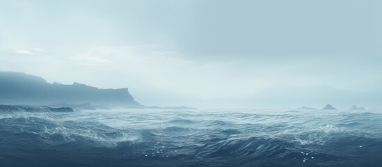 Naklejka premium sea of mist. Creative banner. Copyspace image