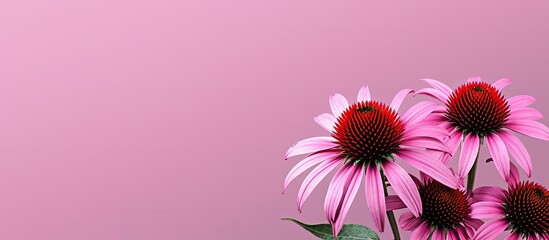Obraz premium Echinacea purpurea head two colors. Creative banner. Copyspace image