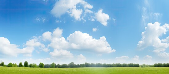 Fototapeta premium blue sky white clouds background nature air High quality photo. Creative banner. Copyspace image