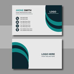 Double-sided creative unique business card vector design template. Business card for corporate business and personal use. Vector illustration design, Print ready