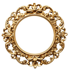 Ornate Gold Picture Frame with Intricate Details