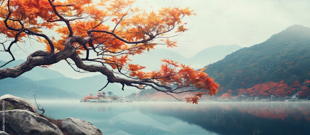 Poster branch. creative banner. copyspace image
