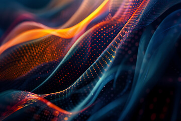 Fototapeta premium A pair of abstract lines are distributed across half of the screen, creating a modern and dynamic visual effect