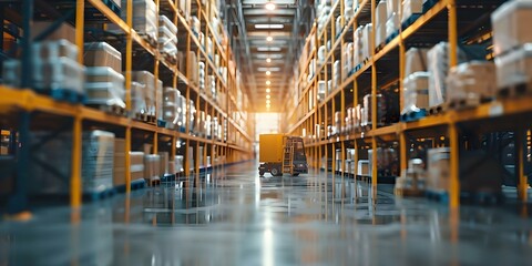 Efficient logistics operations ensure timely delivery and streamline supply chain management processes. Concept Logistics Operations, Timely Delivery, Supply Chain Management, Efficiency