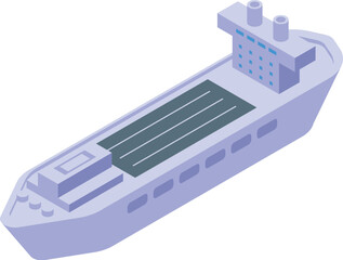 Large cargo ship is sailing across the ocean, carrying goods for international trade