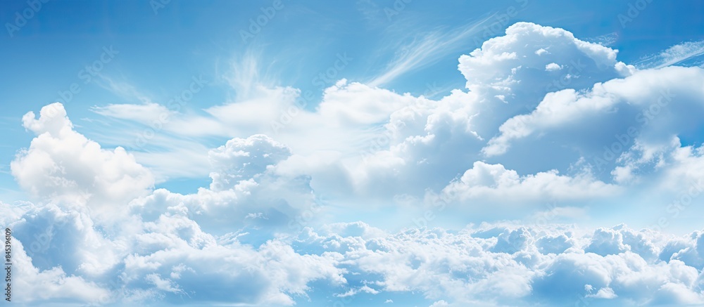 Poster beautiful sky sky with clouds. creative banner. copyspace image