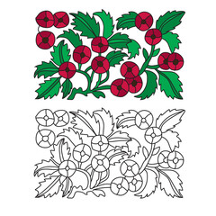 hand drawn floral decoration