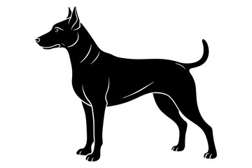 Dog silhouette vector illustration