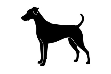 Dog silhouette vector illustration