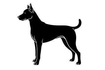 Dog silhouette vector illustration
