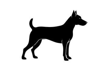 Dog silhouette vector illustration