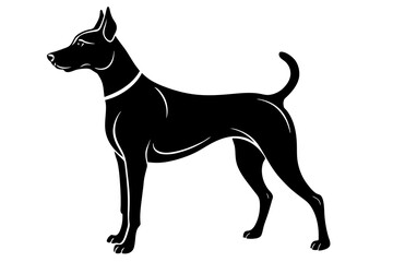 Dog silhouette vector illustration
