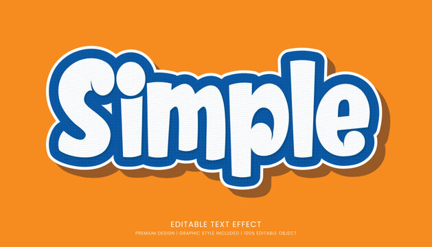 editable 3d text effect template bold typography and abstract style