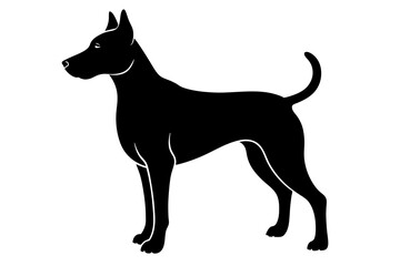 Dog silhouette vector illustration