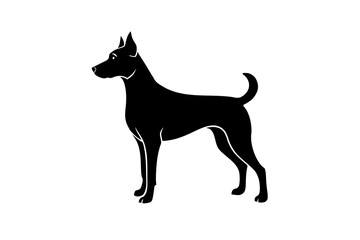 Dog silhouette vector illustration