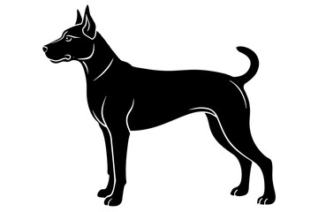 Dog silhouette vector illustration