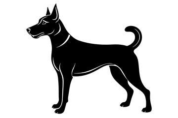 Dog silhouette vector illustration