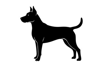 Dog silhouette vector illustration