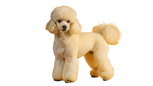 Poodle dog isolated on white background