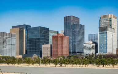 Obraz premium 東京丸の内 オフィスビル群