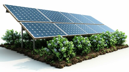 solar panels on grass