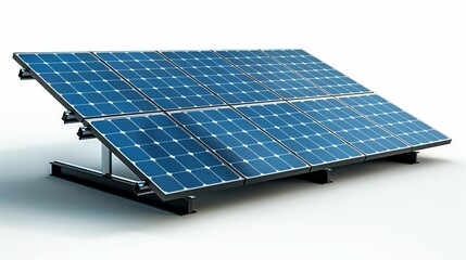 solar panels with white background
