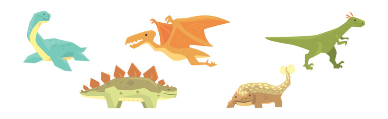 Funny Dinosaur Character with Cute Snout Vector Set © topvectors