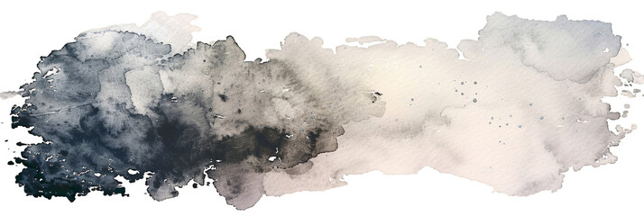 Abstract Watercolor Brush Stroke in Gray and White Tones Artistic Background Art