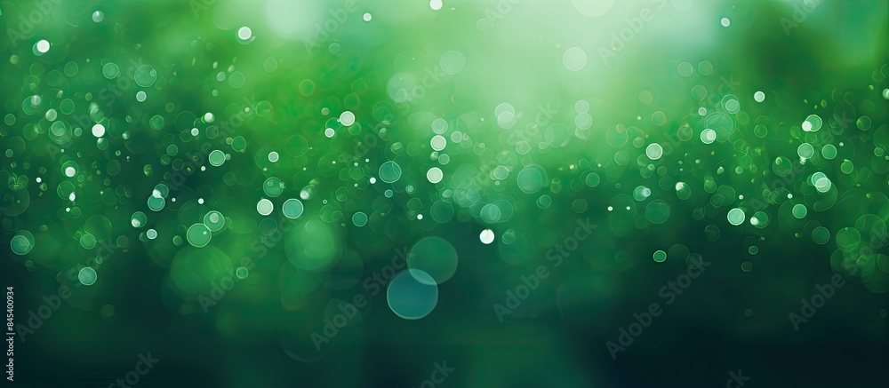 Aufkleber blur green bokeh texture background. creative banner. copyspace image