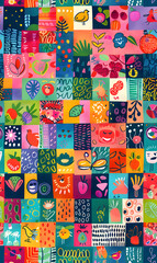 wallpaper, tiles or carpet in a seamless pattern.