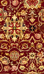 wallpaper, tiles or carpet in a seamless pattern.