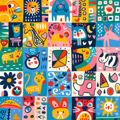 wallpaper, tiles or carpet in a seamless pattern.