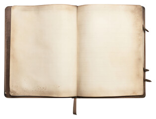 Naklejka premium PNG Vintage blank open notebook publication diary page.
