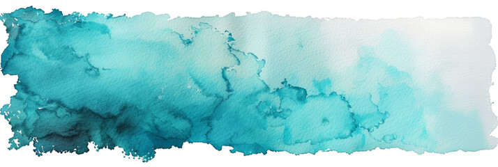 Abstract Watercolor Painting with Vibrant Blue and Teal Hues