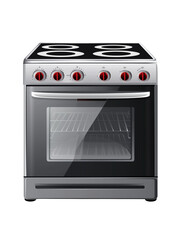 Obraz premium Modern Electric Stove with Four Burners and Oven