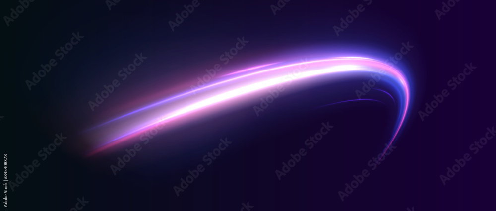 Poster modern abstract high-speed light motion effect on black background. abstract technology futuristic n