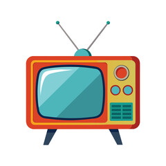 Classic Television isolated on white background
