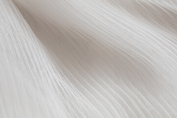 Obraz premium closeup of white corrugated organza textured background