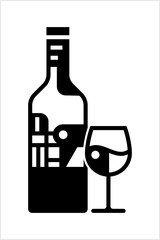 Bottle Of Wine And Glass M_2406001