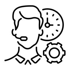 Get this outline icon of assistance  