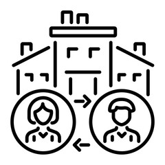 Latest line style icon of inherit estate 