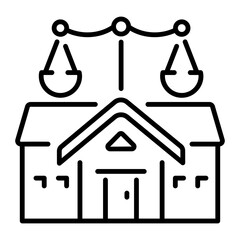 Check out line icon of property law 