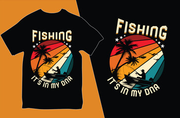 Fishing Retro Vintage T-shirt Design